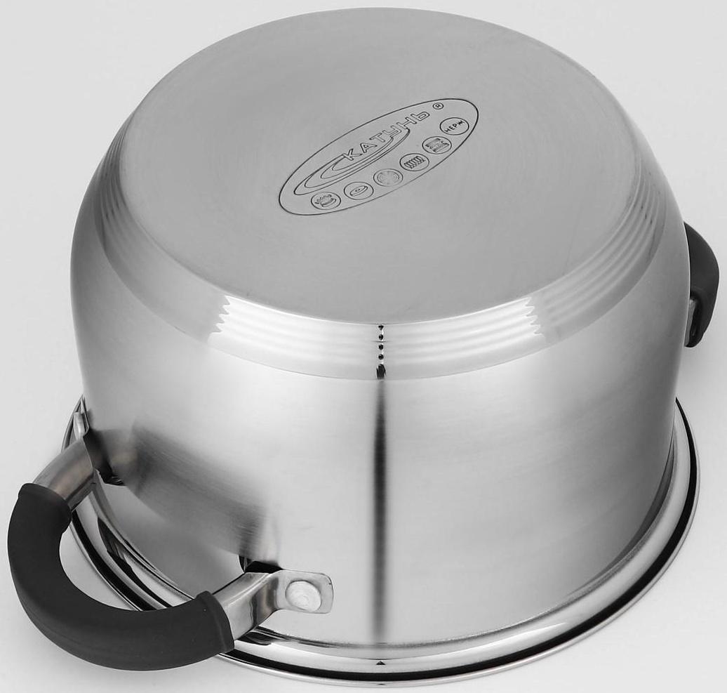 Набор посуды «Ирида», 3 предмета: кастрюли 2,9 л, 3,9 л, ковш 1,9 л, капсульное дно, крышки