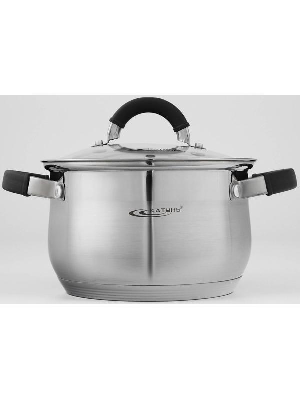 Набор посуды «Ирида», 3 предмета: кастрюли 2,9 л, 3,9 л, ковш 1,9 л, капсульное дно, крышки