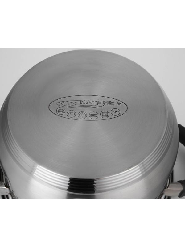 Набор посуды «Ирида», 3 предмета: кастрюли 2,9 л, 3,9 л, ковш 1,9 л, капсульное дно, крышки