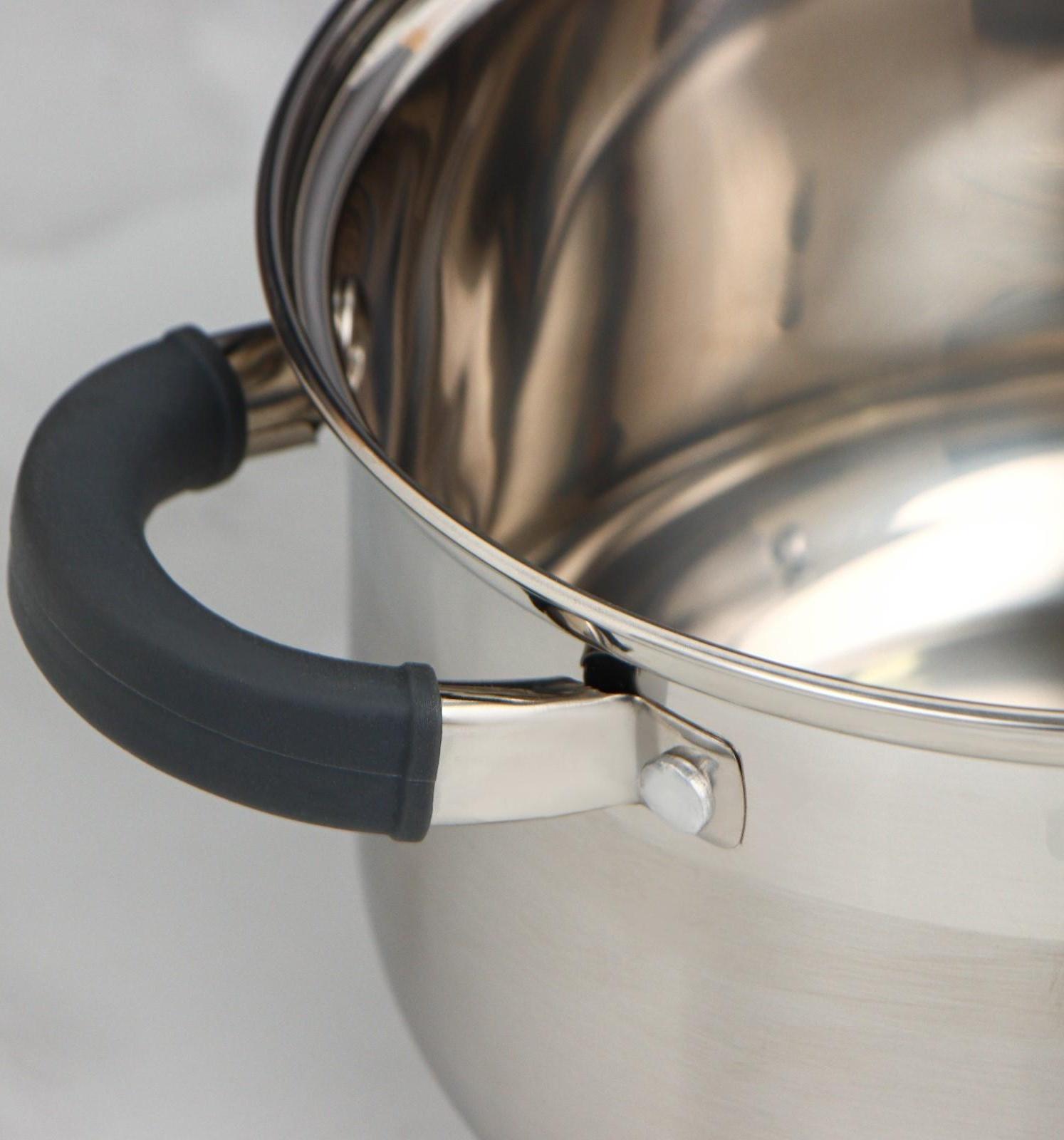 Кастрюля «Ирида», 3,9 л, d=20 см, капсульное дно, стеклянная крышка