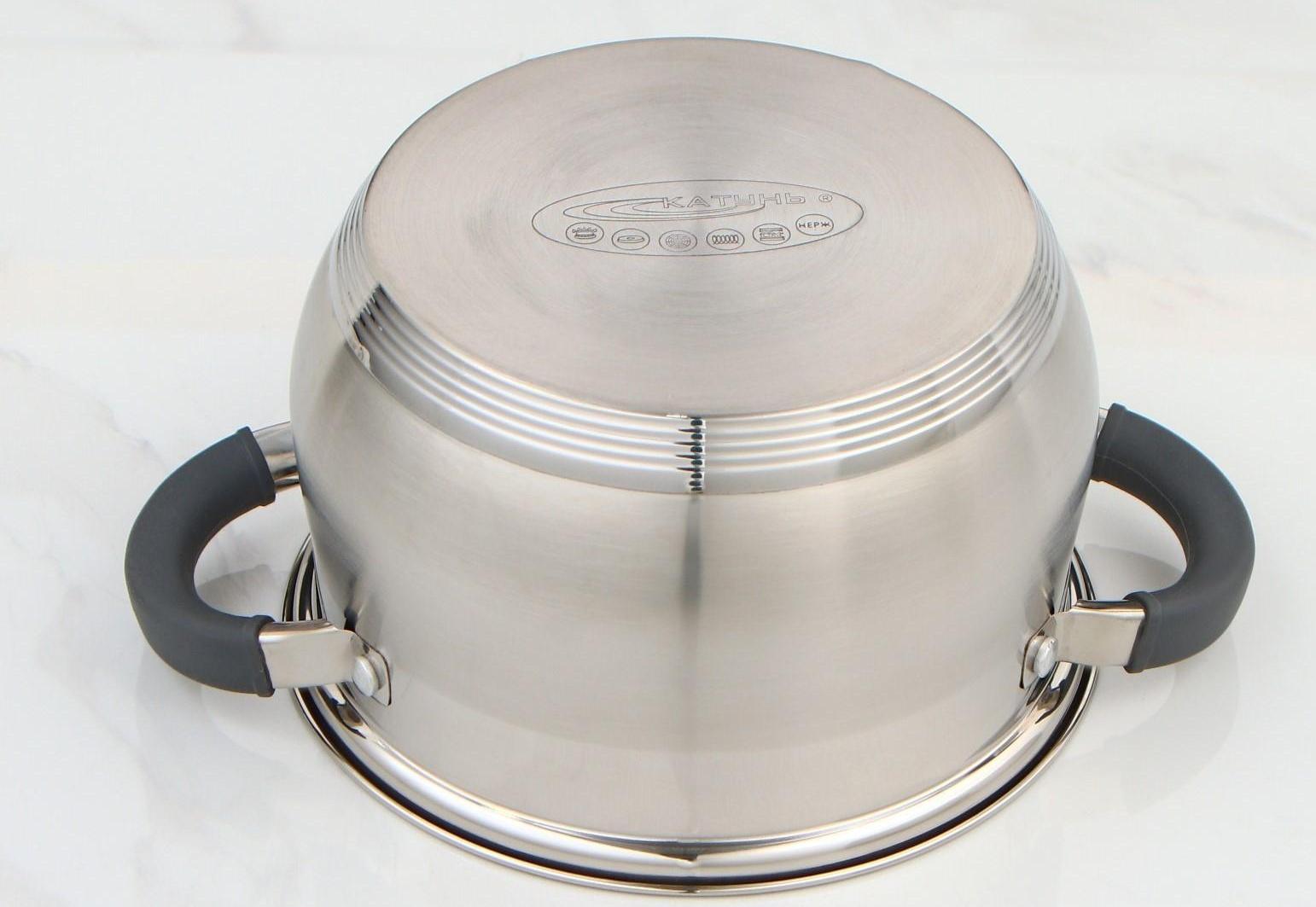 Кастрюля «Ирида», 2,9 л, d=18 см, капсульное дно, стеклянная крышка