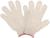 Перчатки, х/б, вязка 10 класс, 3 нити, размер 9, без покрытия, белые, Greengo