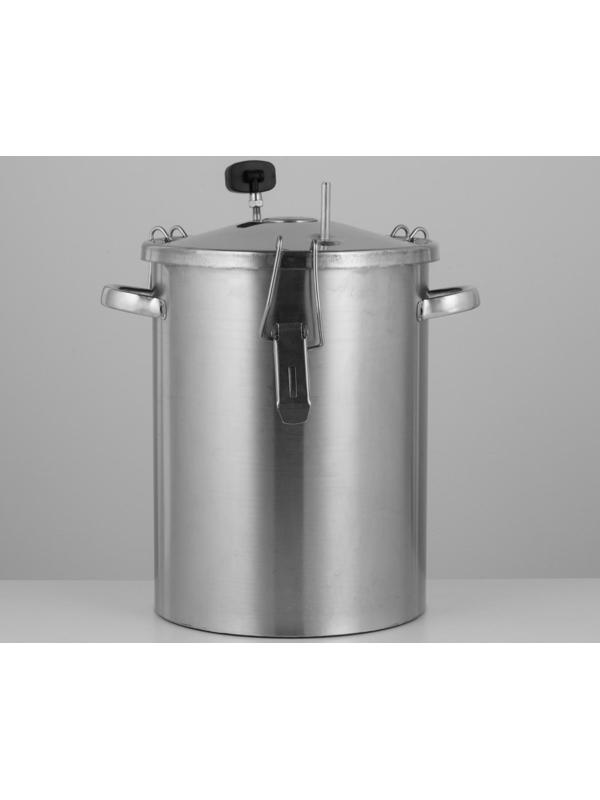 Коптильня домашняя «Аромат», для горячего копчения, 14 л, термометр МИКС, нержавеющая сталь