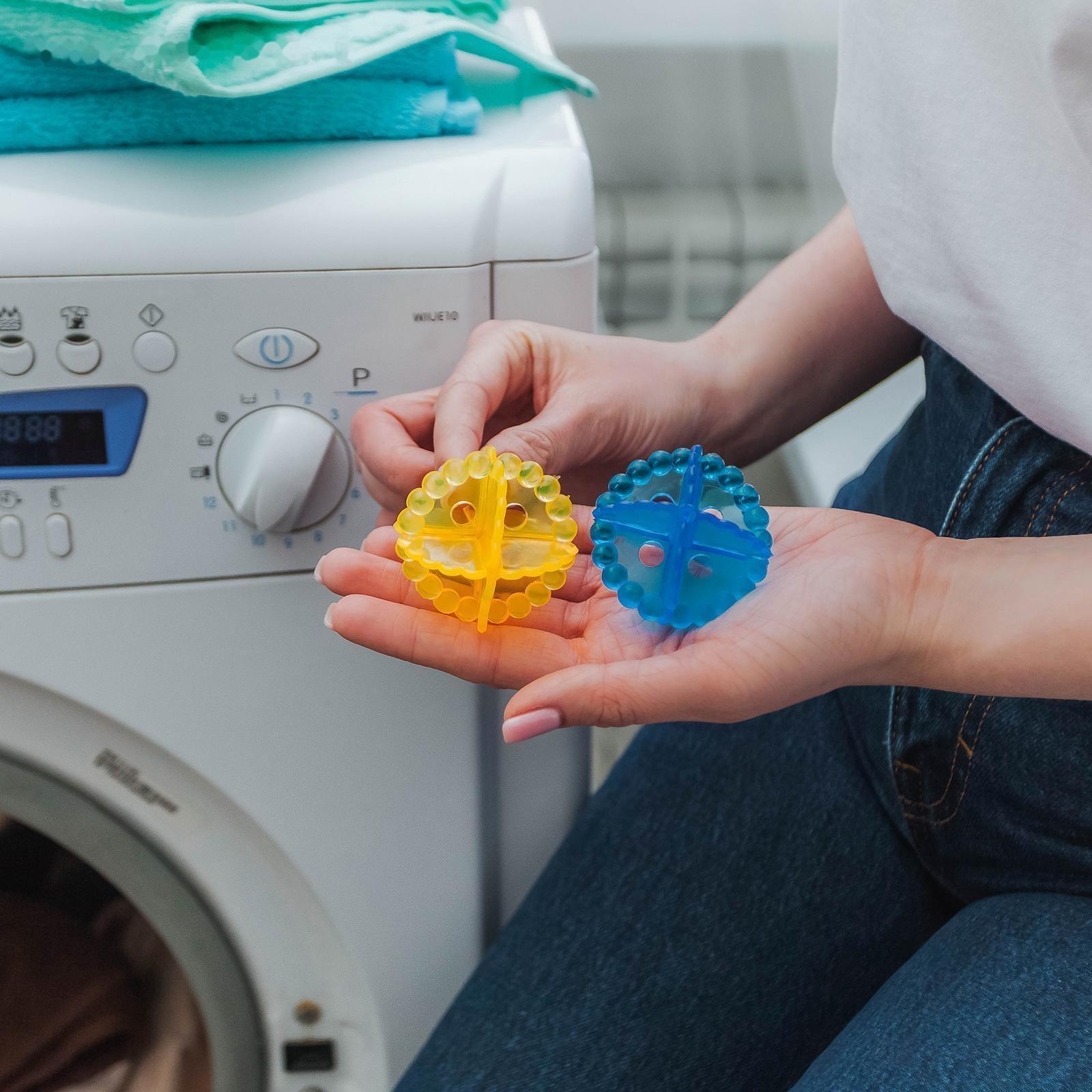 Шарики для стирки белья, d=5 см, 6 шт, цвет МИКС