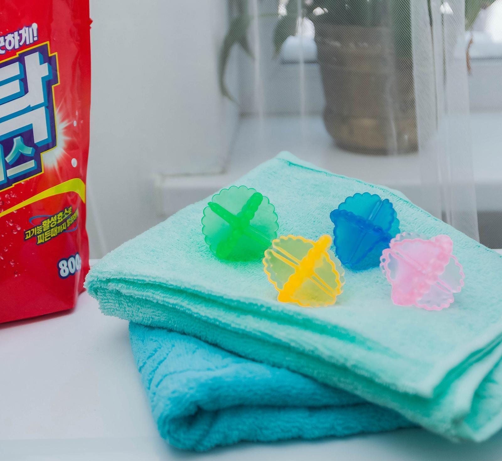 Шарики для стирки белья, d=5 см, 6 шт, цвет МИКС