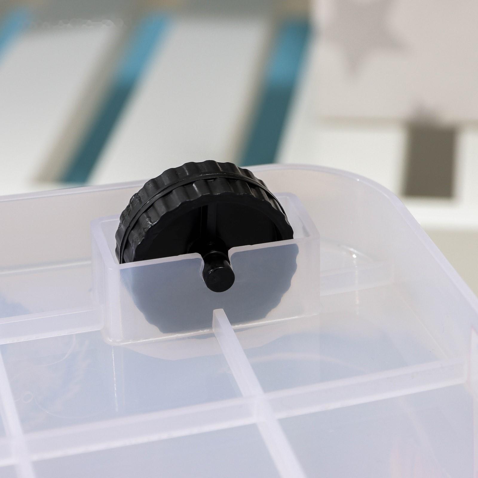 Контейнер для хранения на колёсиках «Мишка и котёнок», 50 л, 60×38×31 см, цвет прозрачный