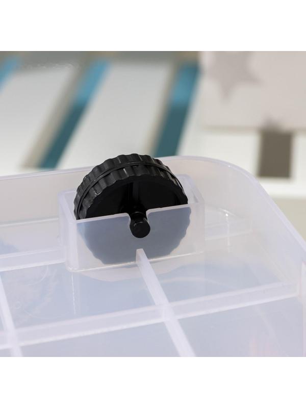 Контейнер для хранения на колёсиках «Мишка и котёнок», 50 л, 60×38×31 см, цвет прозрачный