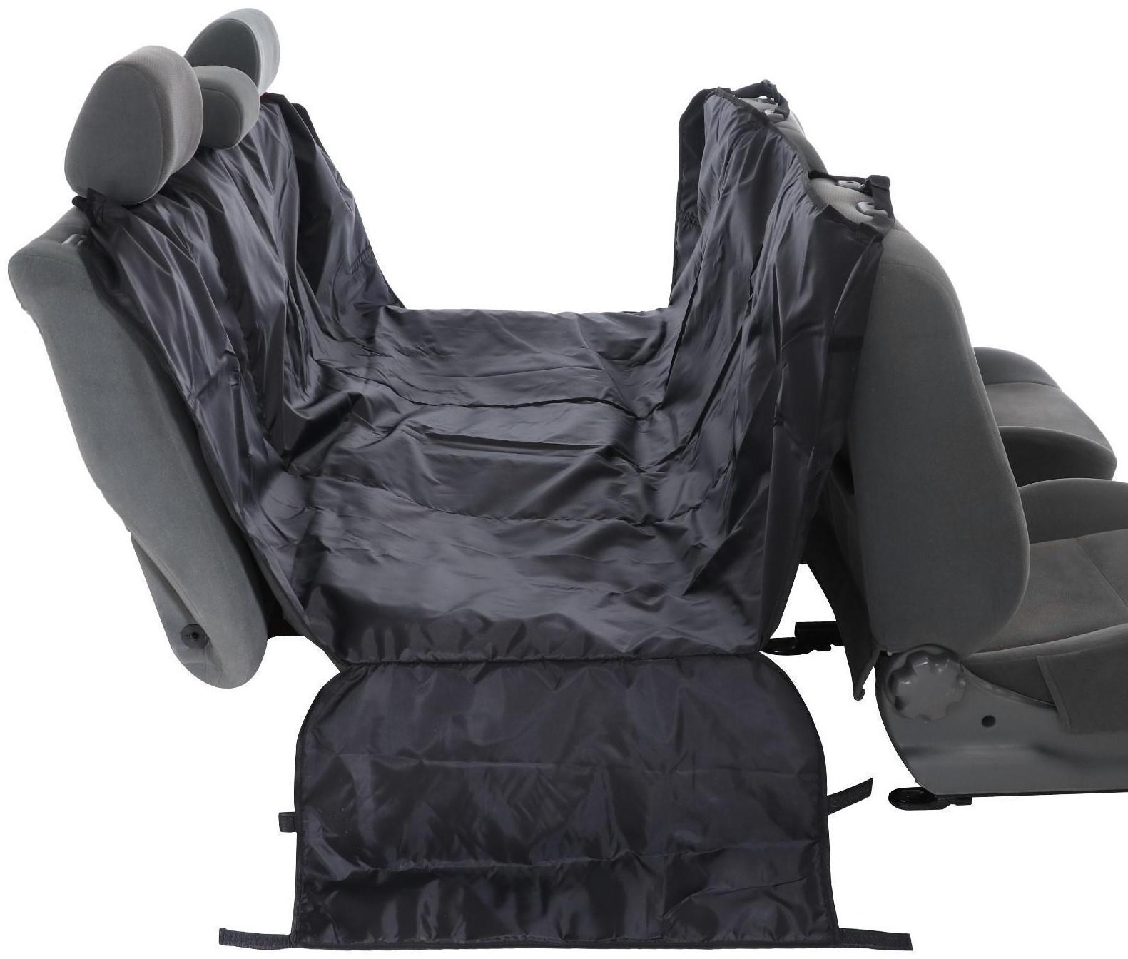 Гамак для перевозки собак усиленный, трехслойный, защита дверей, растяжка в салон