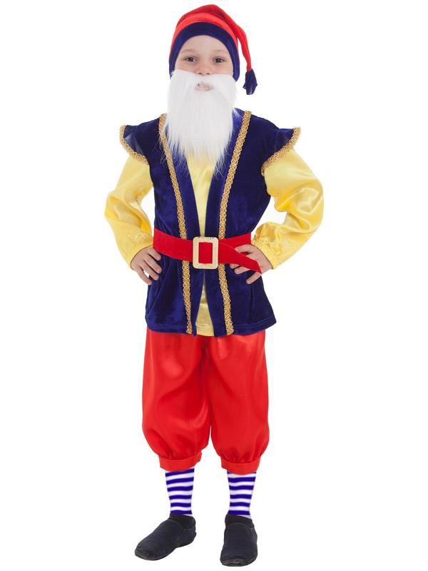 Карнавальный костюм «Гном синий», р. 32, рост 122-128 см