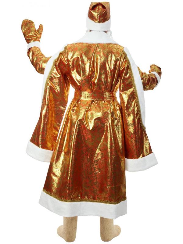 Карнавальный костюм «Дед Мороз», парча, золото на красном, р. 48-50, рост 182 см