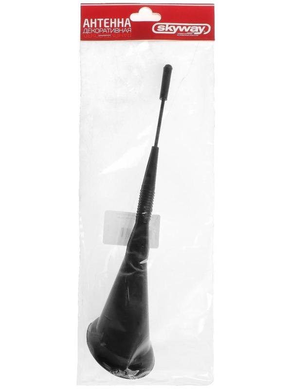 Антенна декоративная Skyway, 17.5 см, тонкое основание 67 x 50 мм, черный, S00201034