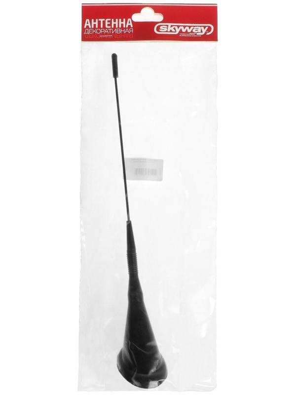 Антенна декоративная Skyway, 27 см, основание 70 x 50 мм, черный , S00201009