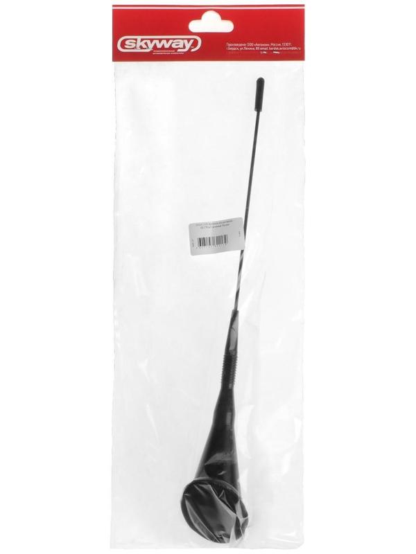Антенна декоративная Skyway, 27 см, основание 70 x 50 мм, черный , S00201009