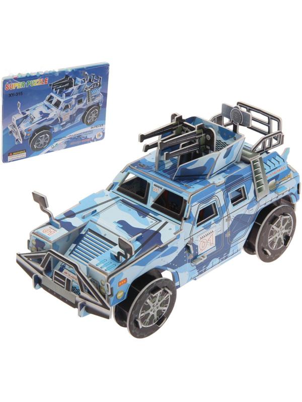 Конструктор 3D «Военный джип», 84 детали