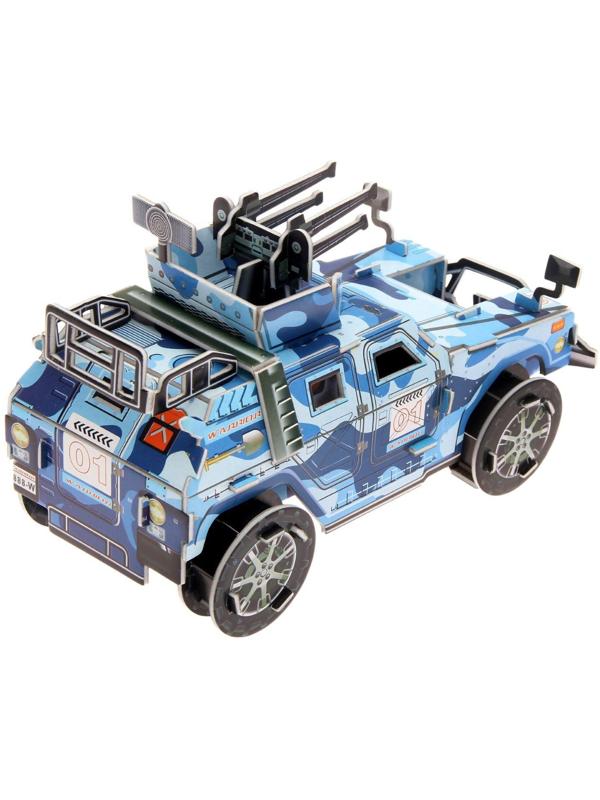 Конструктор 3D «Военный джип», 84 детали