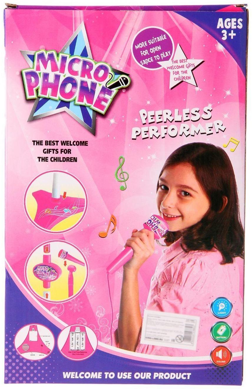 Микрофон на стойке «Шоу», световые и звуковые эффекты