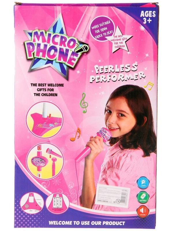 Микрофон на стойке «Шоу», световые и звуковые эффекты