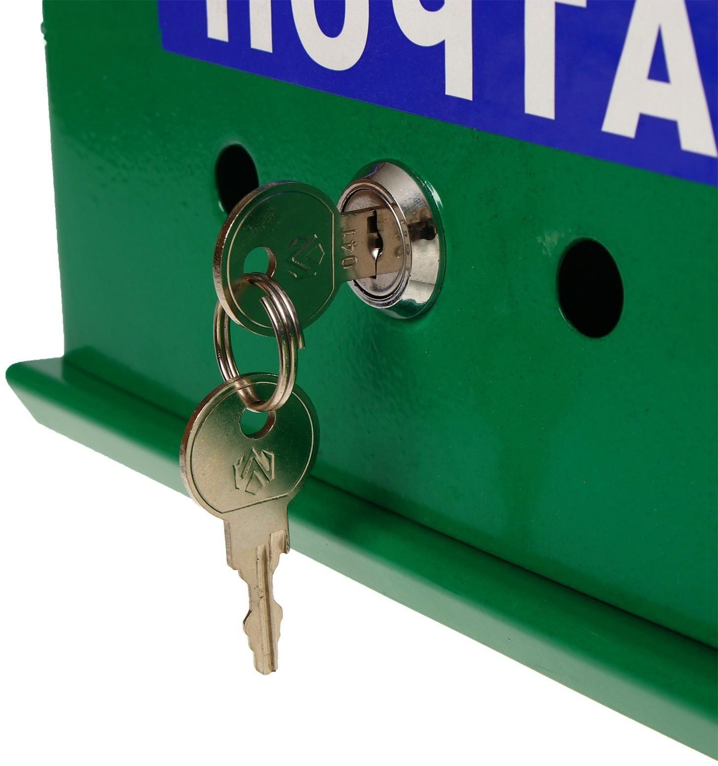 Ящик почтовый с замком, вертикальный, «Почта», зелёный