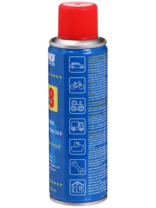 Смазка-спрей многоцелевая проникающая ABRO, 200 мл AB-8-200-R