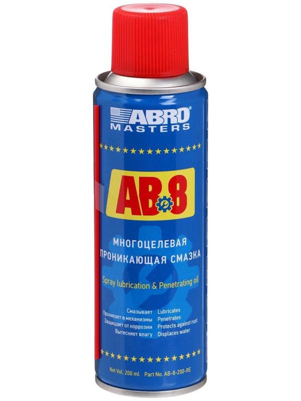 Смазка-спрей многоцелевая проникающая ABRO, 200 мл AB-8-200-R