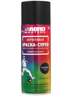 Краска-спрей ABRO MASTERS, 226 г/272 мл, черный матовый SP-012-AM