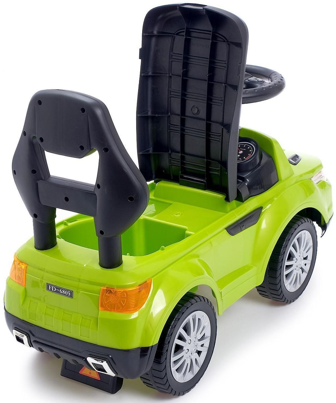 Толокар «Ровер», световые и звуковые эффекты, цвет зеленый