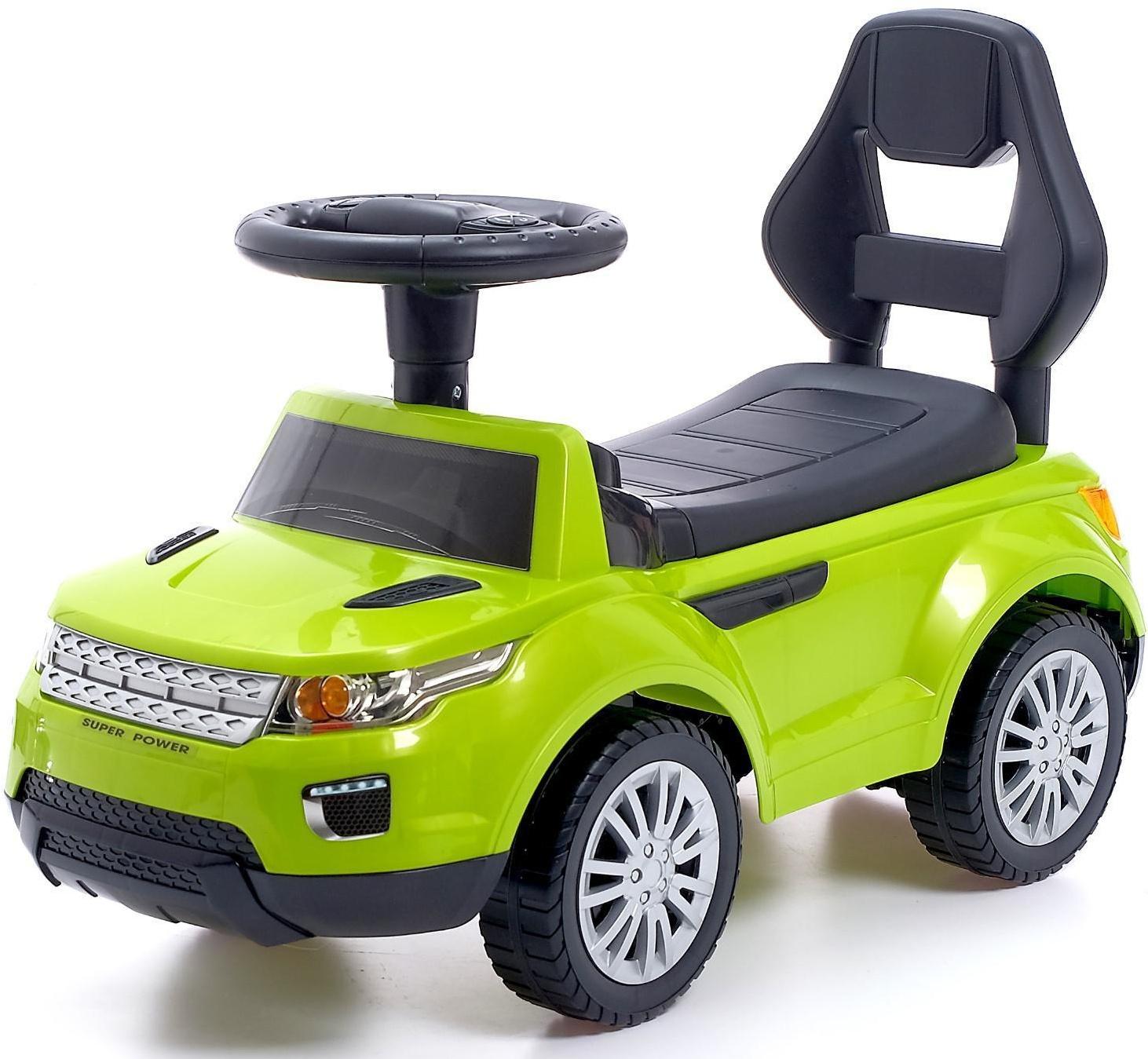 Толокар «Ровер», световые и звуковые эффекты, цвет зеленый