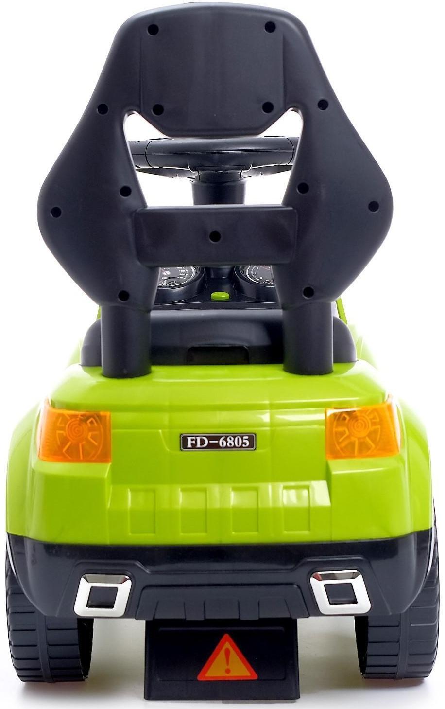 Толокар «Ровер», световые и звуковые эффекты, цвет зеленый