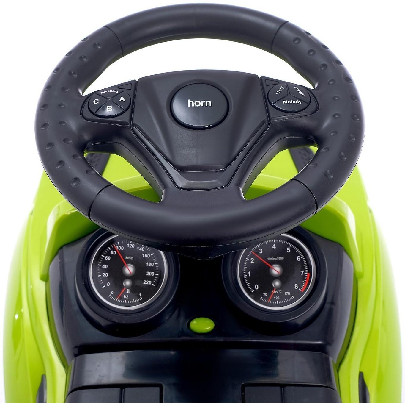 Толокар «Ровер», световые и звуковые эффекты, цвет зеленый