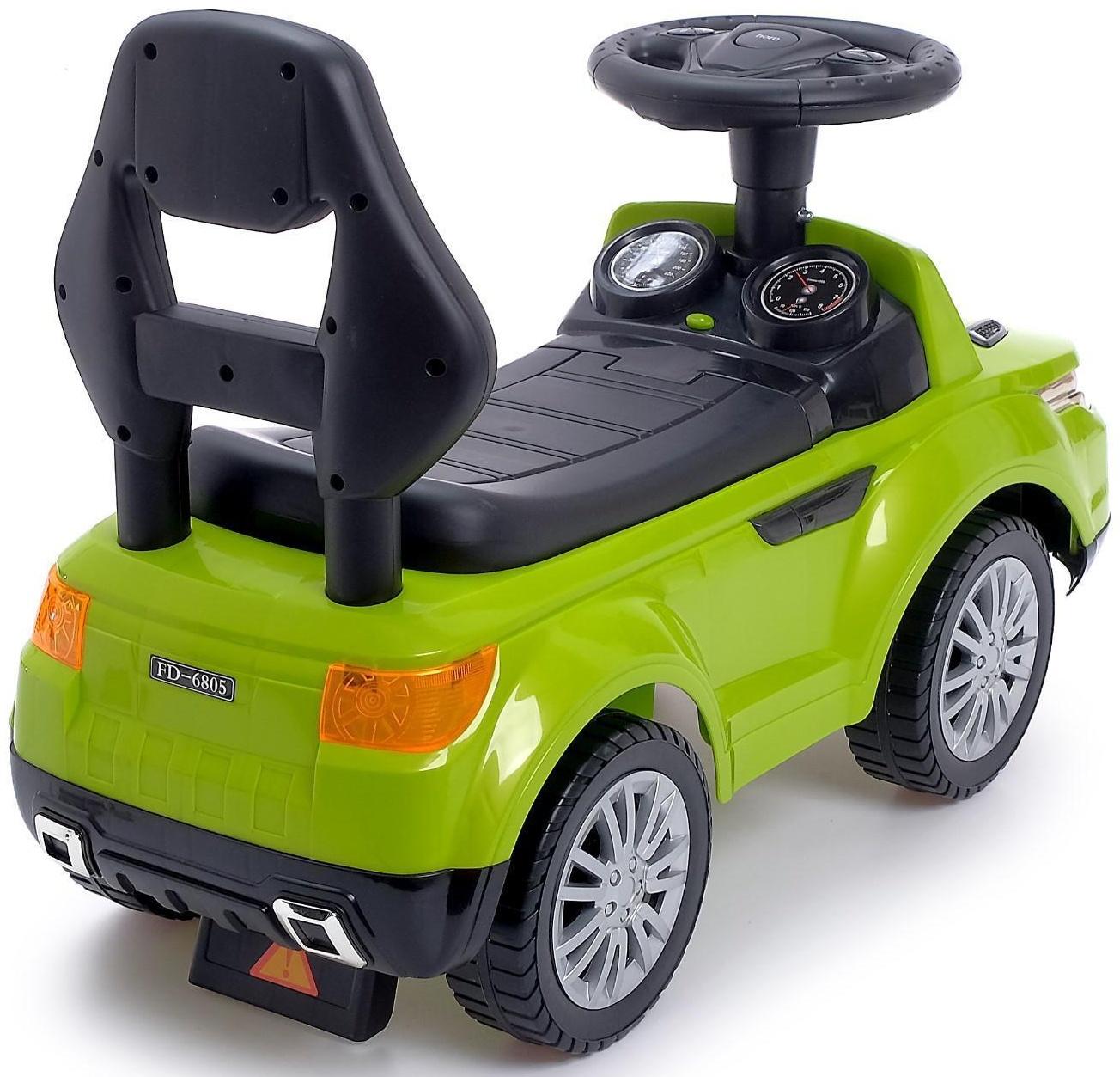 Толокар «Ровер», световые и звуковые эффекты, цвет зеленый