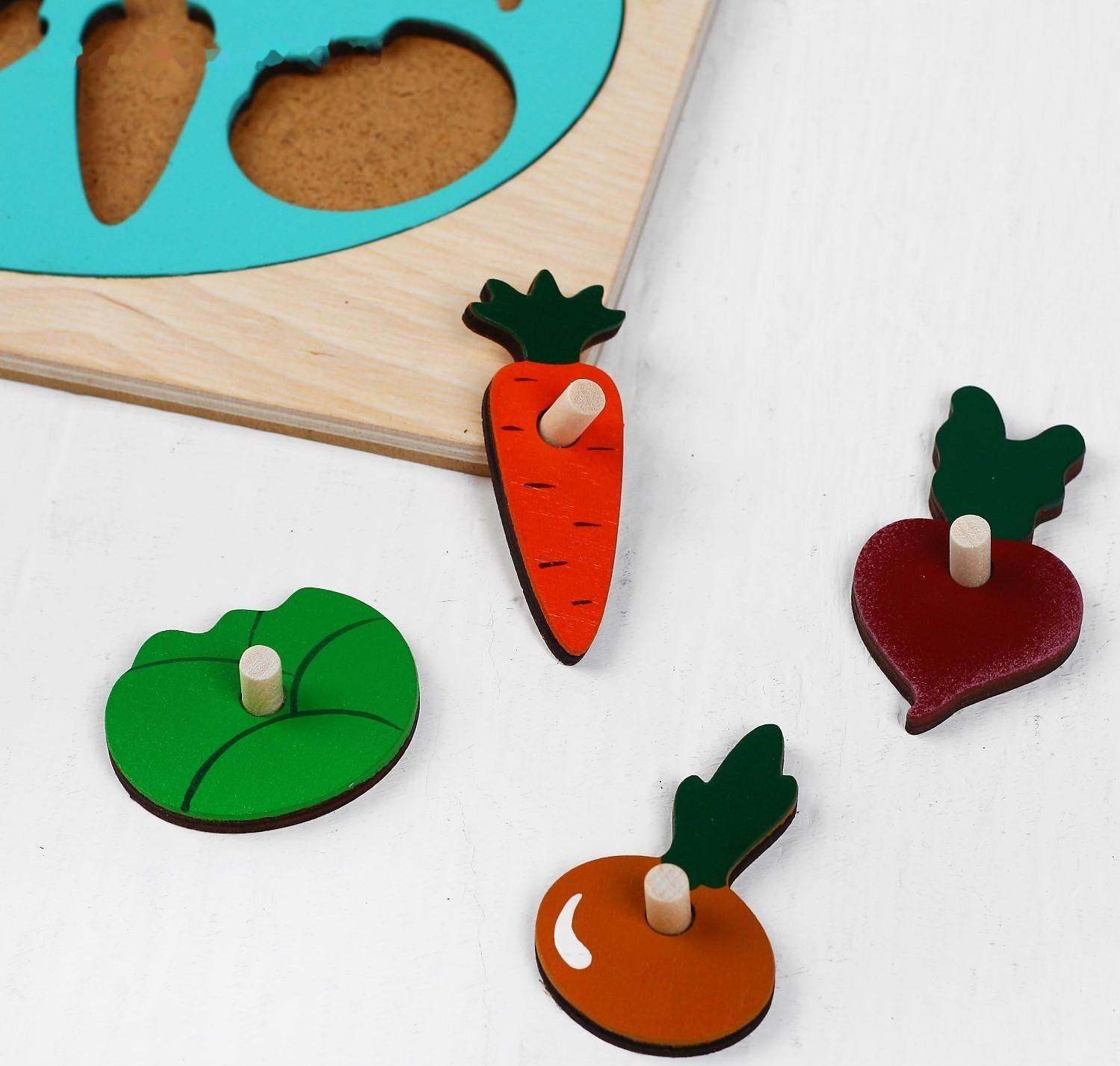 Рамка-вкладыш «Фрукты и овощи», 16 деталей