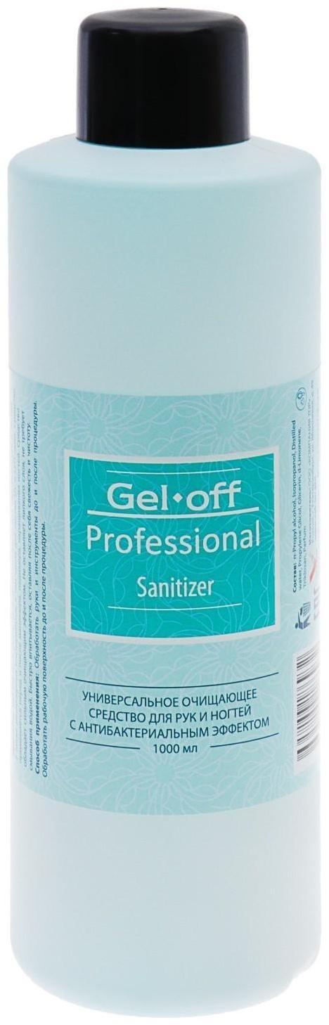 Антисептик спиртовой для рук и ногтей Gel*off Sanitizer с антибактериальным эффектом, 1000 мл