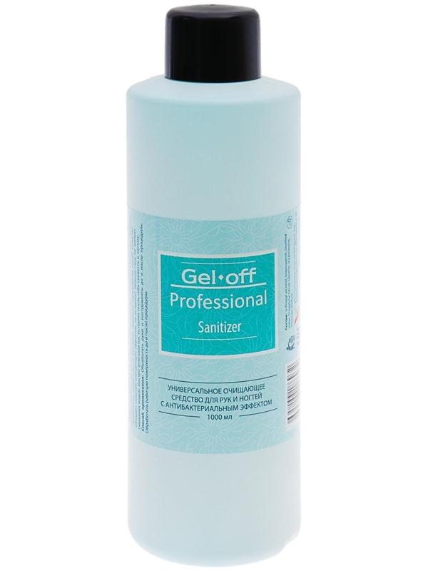 Антисептик спиртовой для рук и ногтей Gel*off Sanitizer с антибактериальным эффектом, 1000 мл