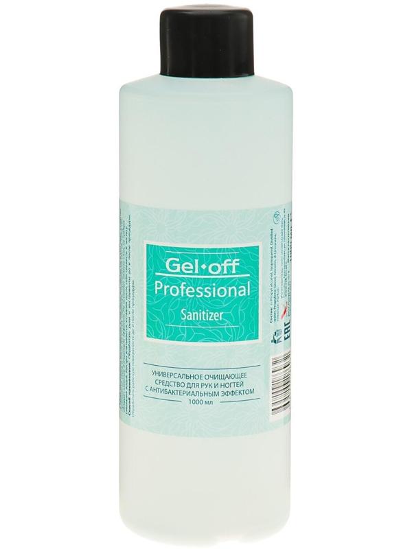 Антисептик спиртовой для рук и ногтей Gel*off Sanitizer с антибактериальным эффектом, 1000 мл