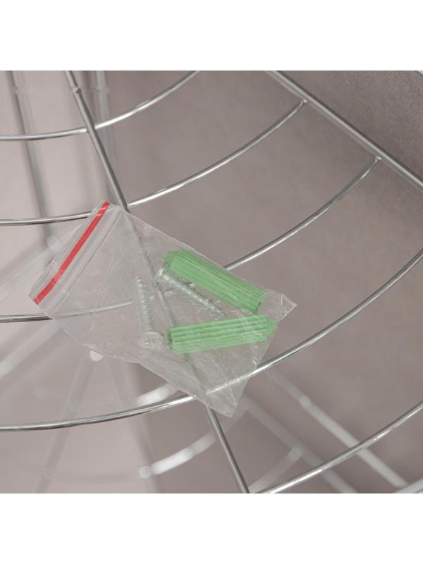 Полка угловая 3-х ярусная Доляна, 23×23×56 см, цвет хром