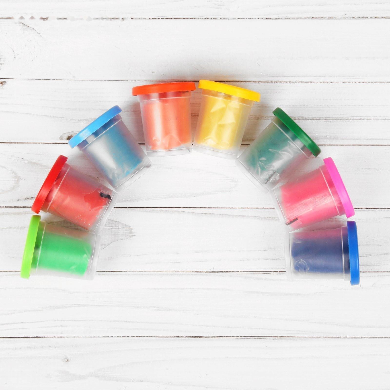 Набор детский для лепки Genio Kids «Тесто-пластилин», 8 цветов по 50 г. со штампиками