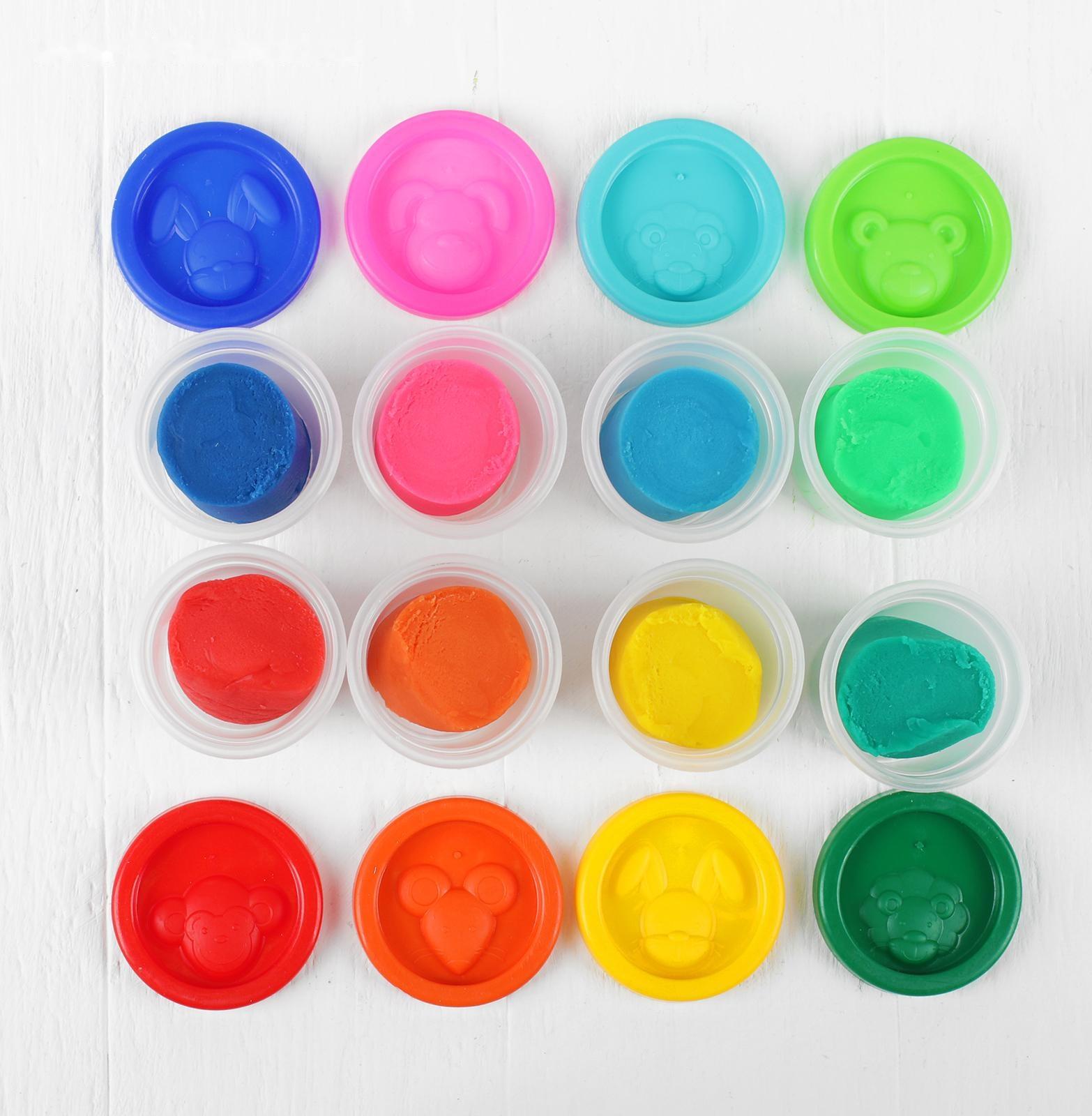 Набор детский для лепки Genio Kids «Тесто-пластилин», 8 цветов по 50 г. со штампиками