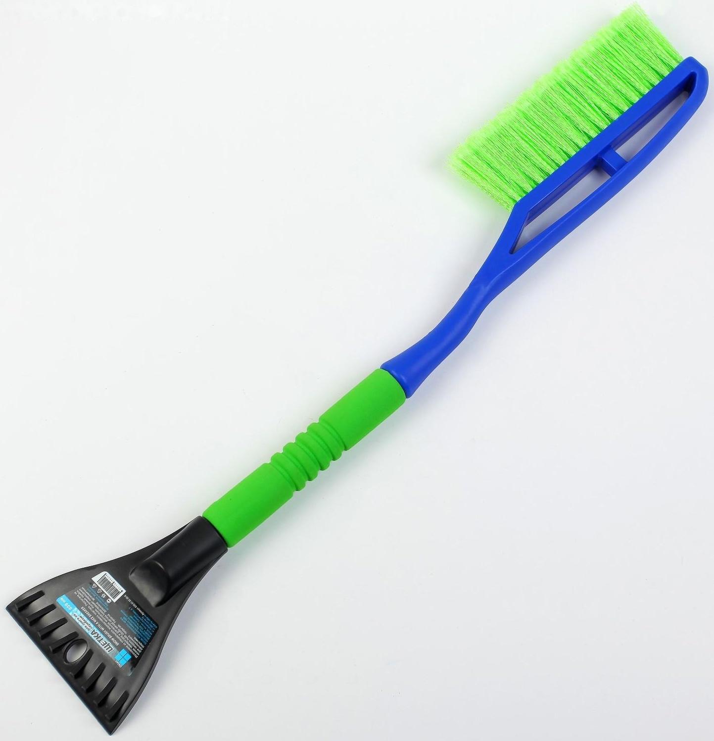 Щётка-сметка со скребком Oktan, 63.5 см, микс