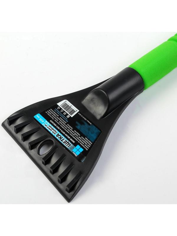 Щётка-сметка со скребком Oktan, 63.5 см, микс