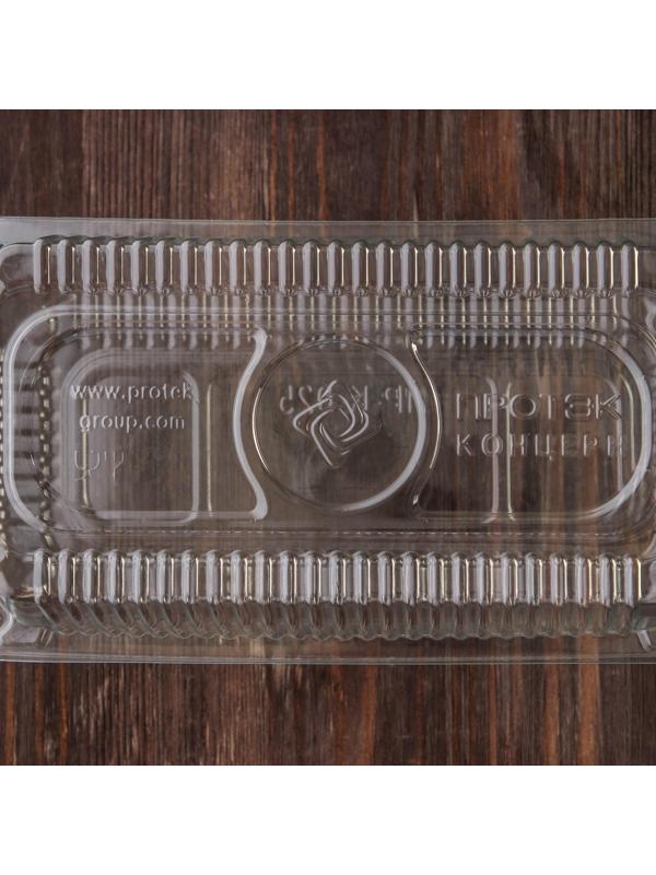 Контейнер одноразовый с неразъёмной крышкой, прямоугольный, 21,8×11,5×8,4 см, 280 шт/уп