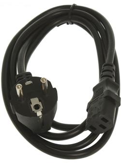 Кабель питания Cablexpert PC-186, Schuko - C13, 6 А, 1.8 м, черный