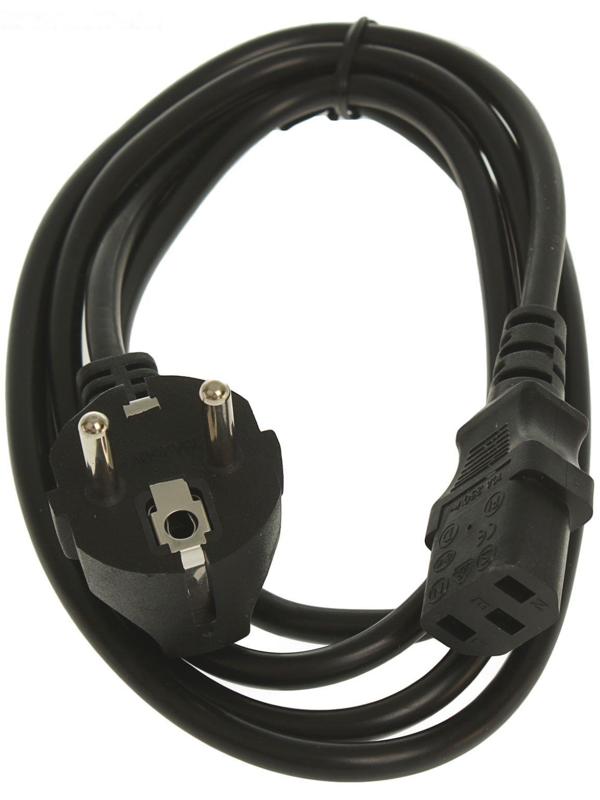 Кабель питания Cablexpert PC-186, Schuko - C13, 6 А, 1.8 м, черный