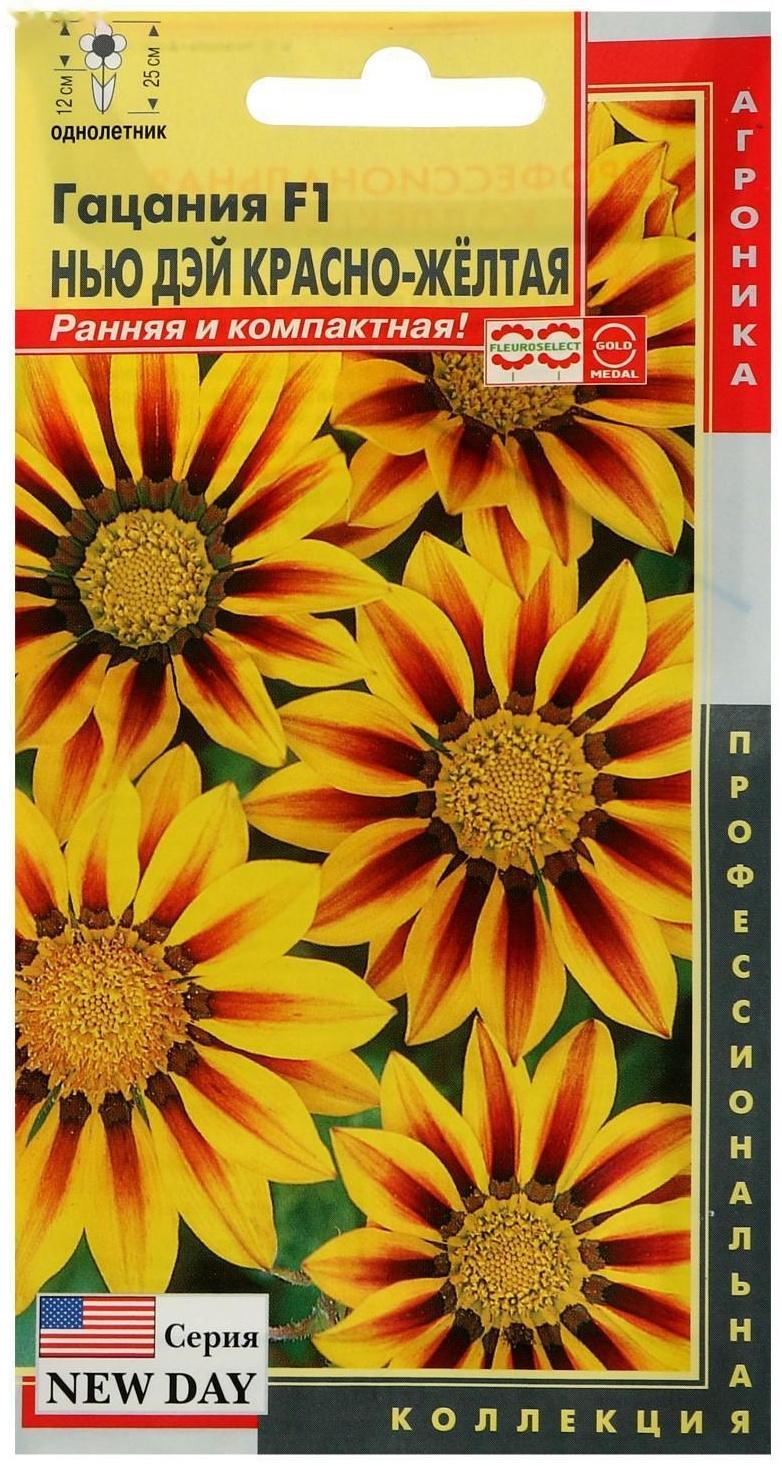 Семена цветов Гацания F1 Day Break, Красно-желтая, О, 5 шт
