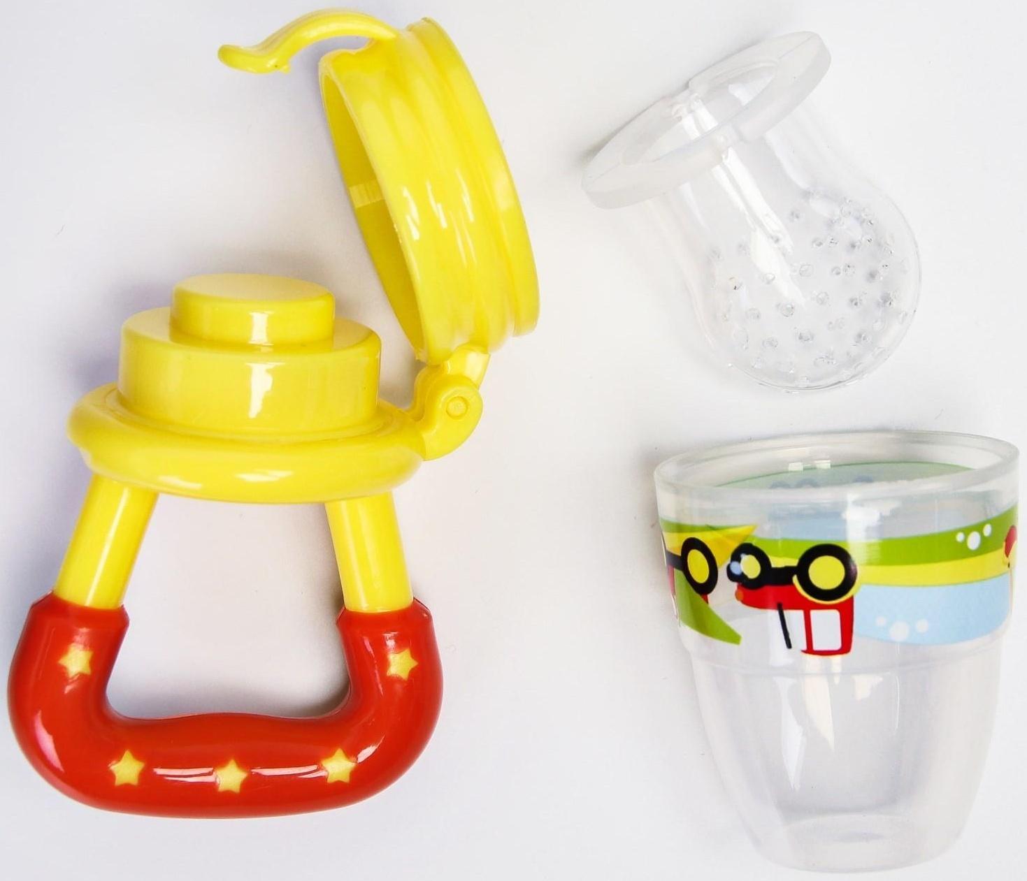 Ниблер «Наше сокровище», с силиконовой сеточкой, цвет жёлтый/оранжевый