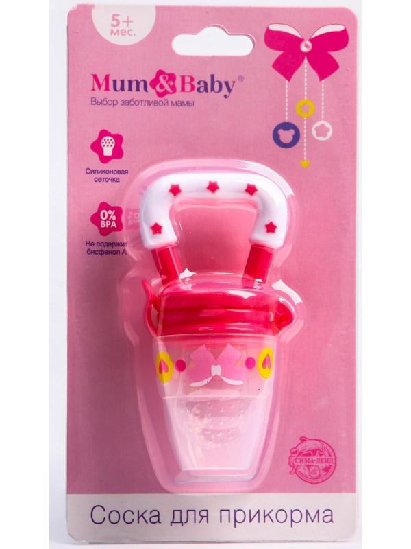 Ниблер для прикорма «Модница», с силиконовой сеточкой, цвет розовый