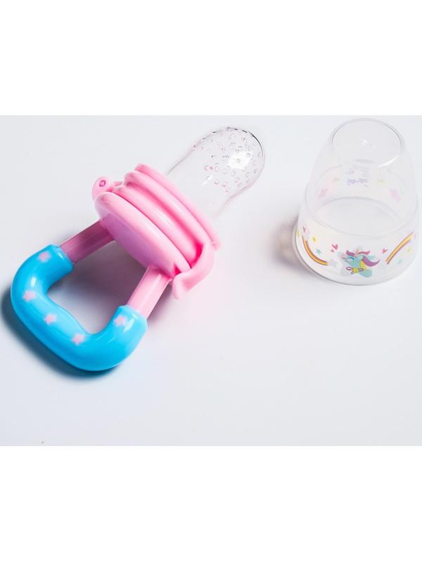 Ниблер «Пони», с силиконовой сеточкой, цвет розовый/голубой