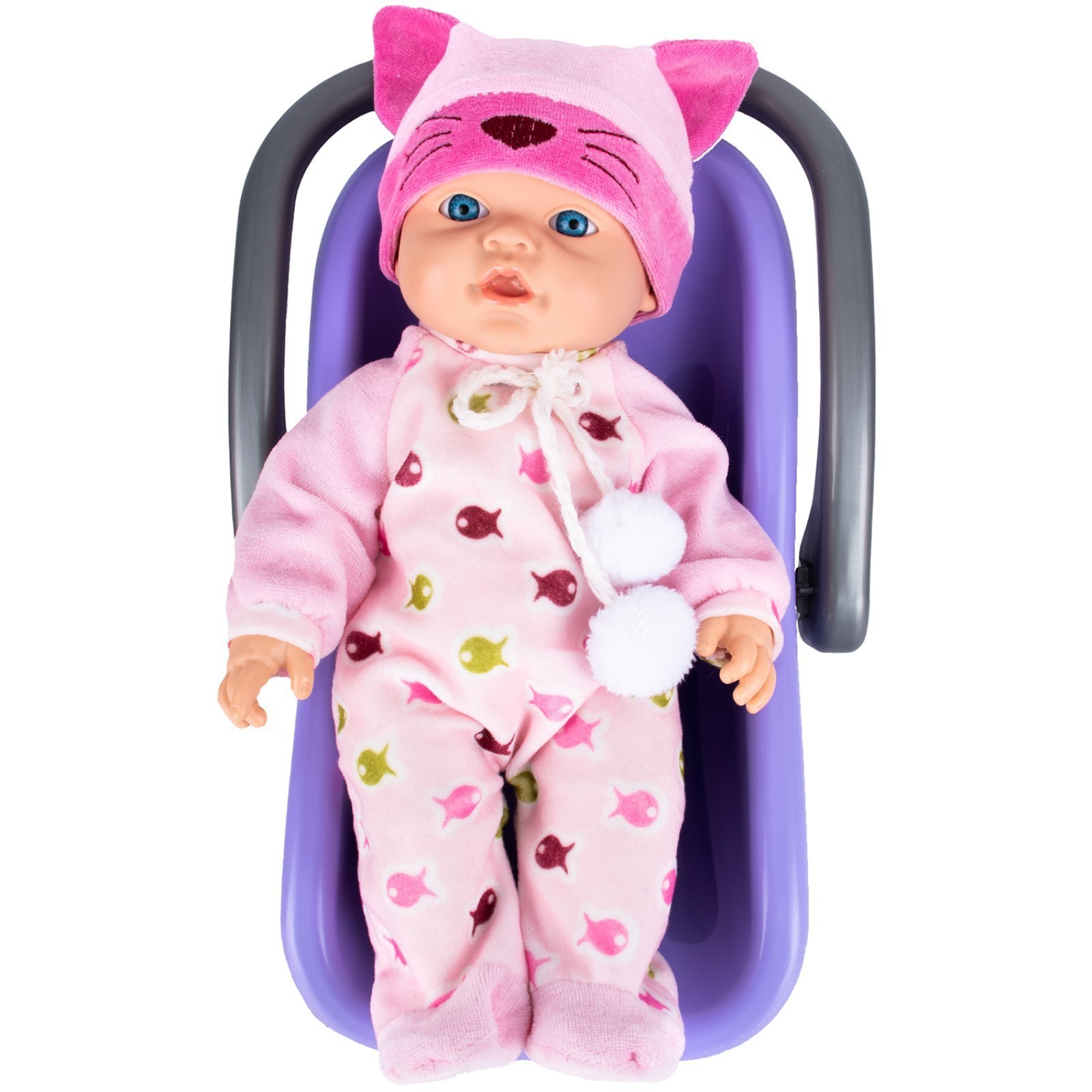 Переноска для кукол У806 30 см. / цвет Микс 1 шт.