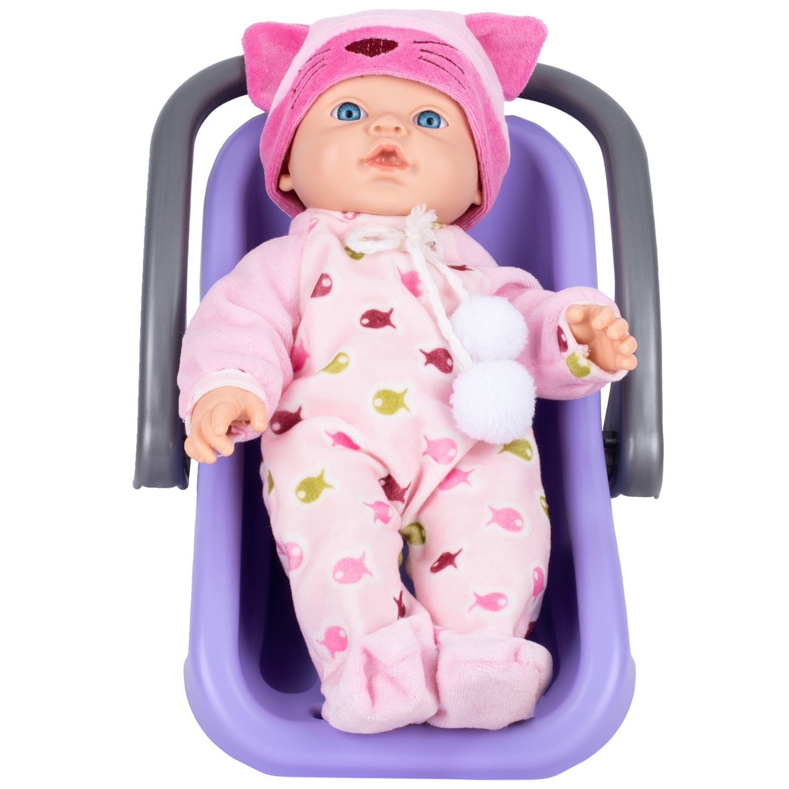 Переноска для кукол У806 30 см. / цвет Микс 1 шт.