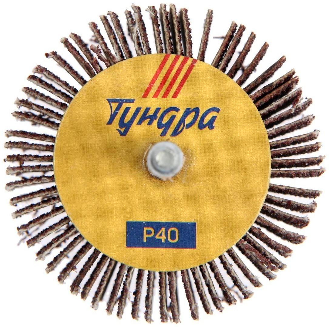 Круг лепестковый радиальный ТУНДРА, 60 х 30 х 6 мм, Р40