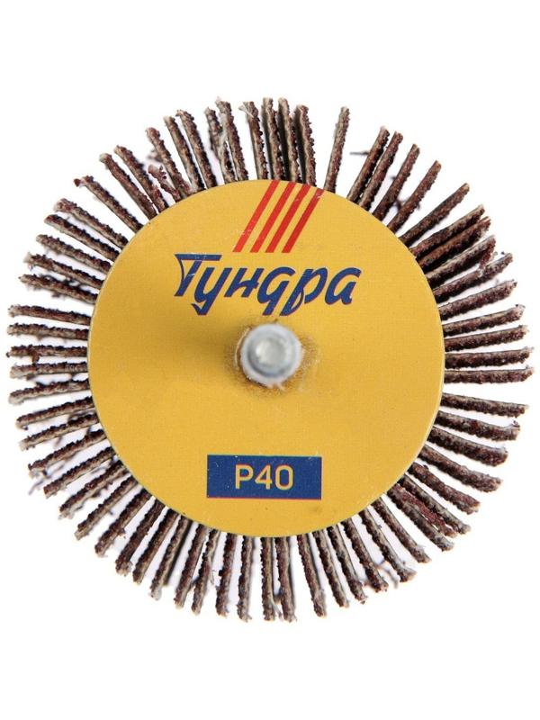 Круг лепестковый радиальный ТУНДРА, 60 х 30 х 6 мм, Р40